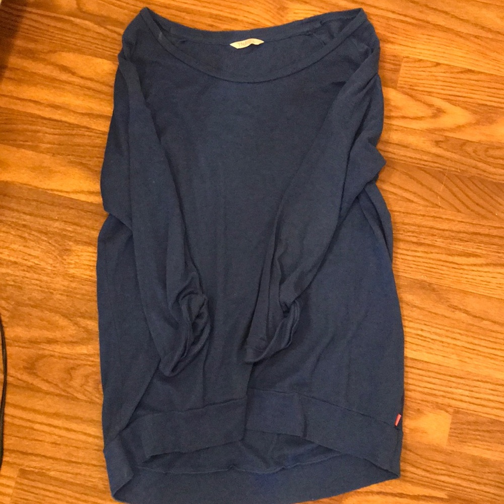 TNA bright blue sweater 3/4 sleeve size L